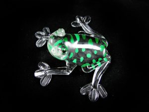 Handmade Glass Green Frog
